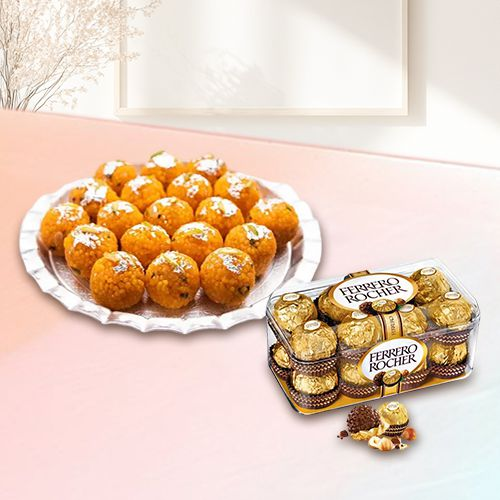 Haldirams Laddoo N Ferrero Rocher Chocolates