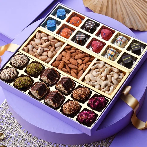 Lavish Treat of THOT Dry Fruits Choco n Assorted Barrel