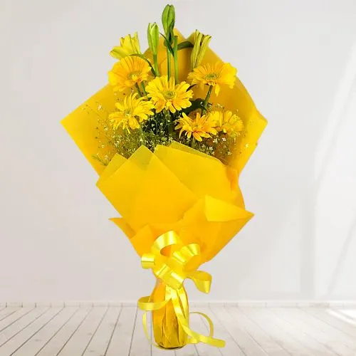 Festive Bells Yellow Floral Extravaganza