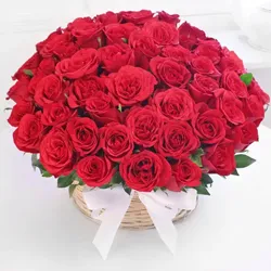 Exotic 50 Red Roses Passionate Bouquet