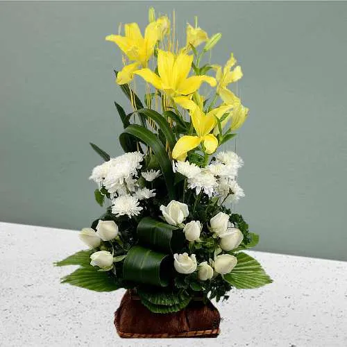 Gorgeous Mixed Lilies Basket