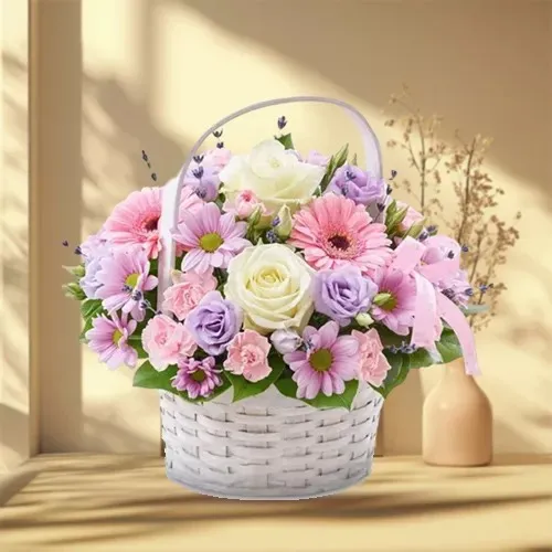 Multicolored Seasonal Flowers Arrangement of Good Wishes