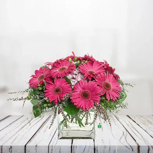 Urbane Bunch of Pink Gerberas