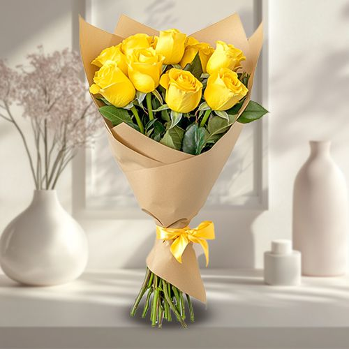 Delightful Soul Mates Forever Yellow Roses Collection