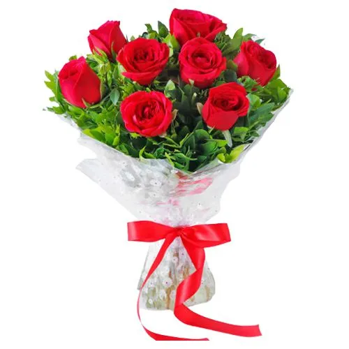 Glorious Dreams of Joy Red Roses Bunch