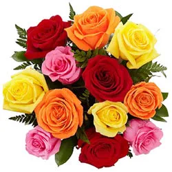 Striking My Heart to Yours Mixed Roses Bouquet