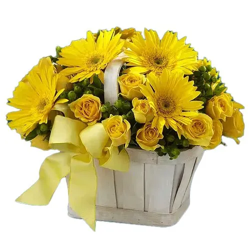 Thriving Togetherness Roses and Gerberas Arrangement
