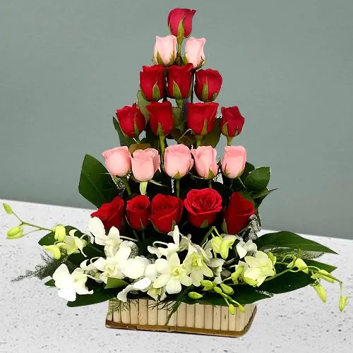 Stunning Basket of Fresh Blooms in Gorgeous Hues