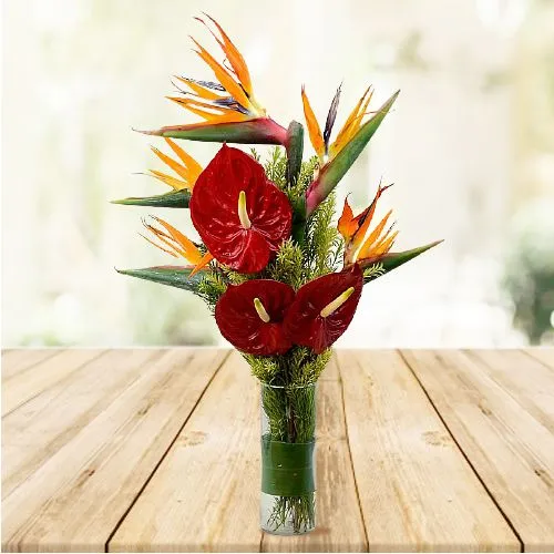 Blushing Colors of Floral Love in a Vase