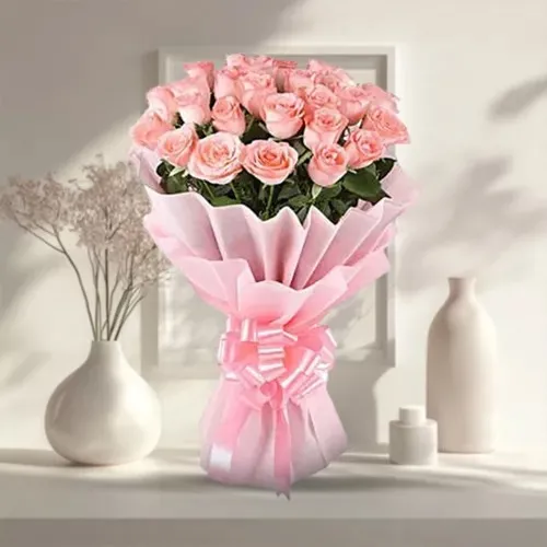 Sensational Hand Bunch of Two Doz Pink Roses