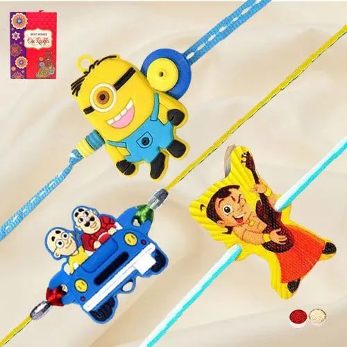 Attractive Chota Bheem, Motu Patlu n Minions Kids Rakhi
