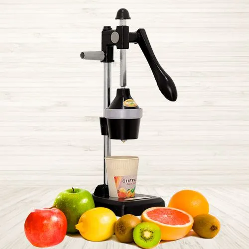 Terrific CHEFWARE Instant Hand Press Citrus Juicer in Black