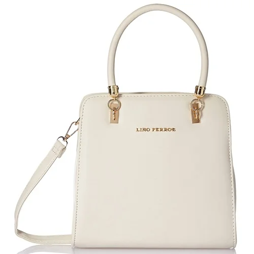 lino perros ethereal white faux leather ladies handbag Delivery in Chennai ChennaiOnlineFlorists