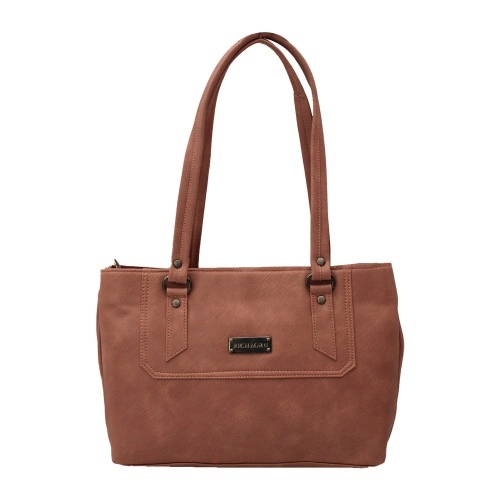 Foam Leather Tan Colored Shoulder Bag for Women