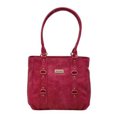 Richborn Pink Parallel Strips Bag for Her