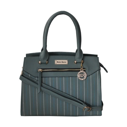 Marvelous Striped Front Design Ladies Bag