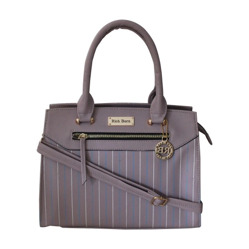 Remarkable Striped Front Design Ladies Shoulder Bag