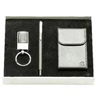 Lovely Steel Finish Key Ring Pen and Visiting Card Holder