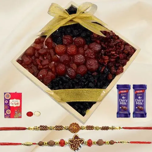 Festive Pair Dry Fruits n Auspicious Rakhi