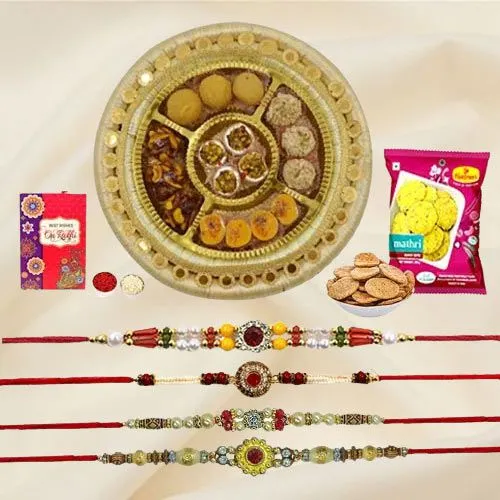 Fancy Rakhi n Sweets Basket