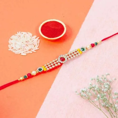 Appealing Jewelled AD Rakhi