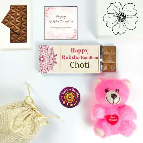 Cozy Rakhi Treat  N  Teddy for Sister