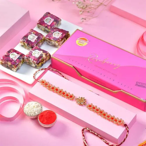 Elegant Rakhi with Tempting Bites