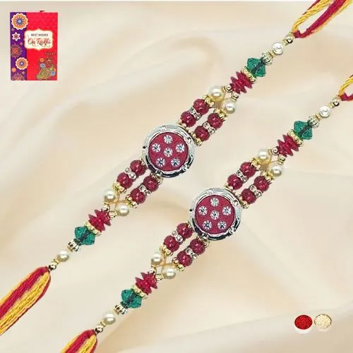 Kundan Rakhi Set