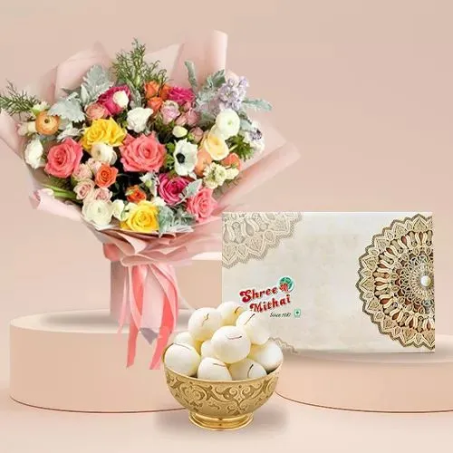 Floral Assortment N Rasgulla Treat