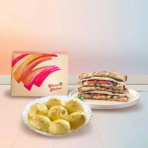 Rasmalai N Club Sandwich Delight