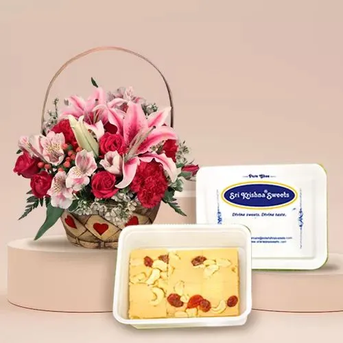 Vibrant Floral Medley  N  Soan Papri Duo