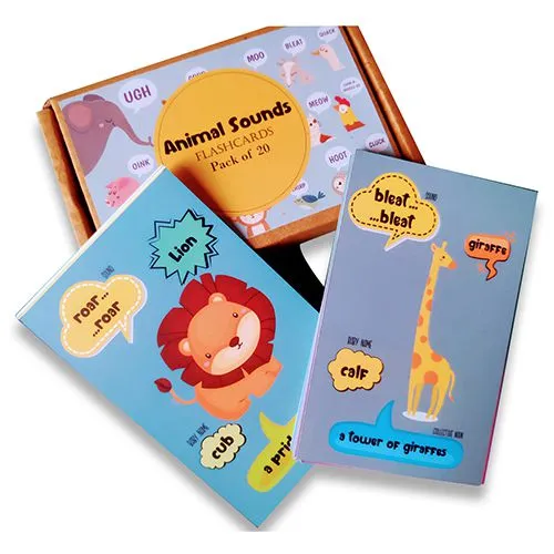 Cute Animal Sounds  N  Names Cards