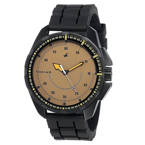 Send outstanding fastrack commando brown dial mens analog watch to Chennai Free Delivery ChennaiOnlineFlorists
