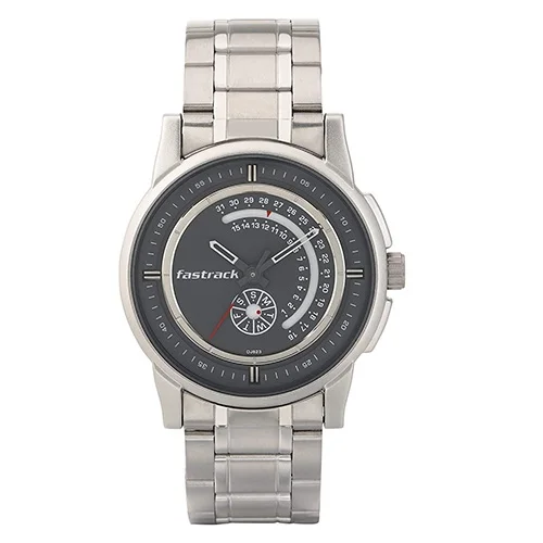 Stunning Fastrack Go Skate Analog Grey Dial Mens Watch