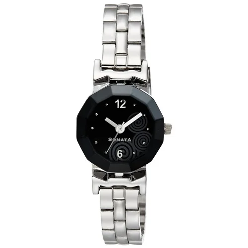 Impressive Sonata Analog Black Dial Womens Watch
