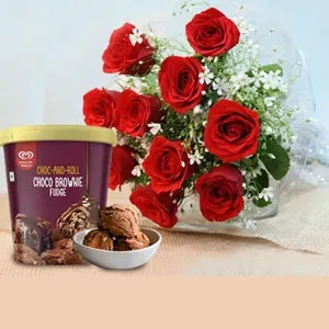 Flowers with Ice Cream to Chennai