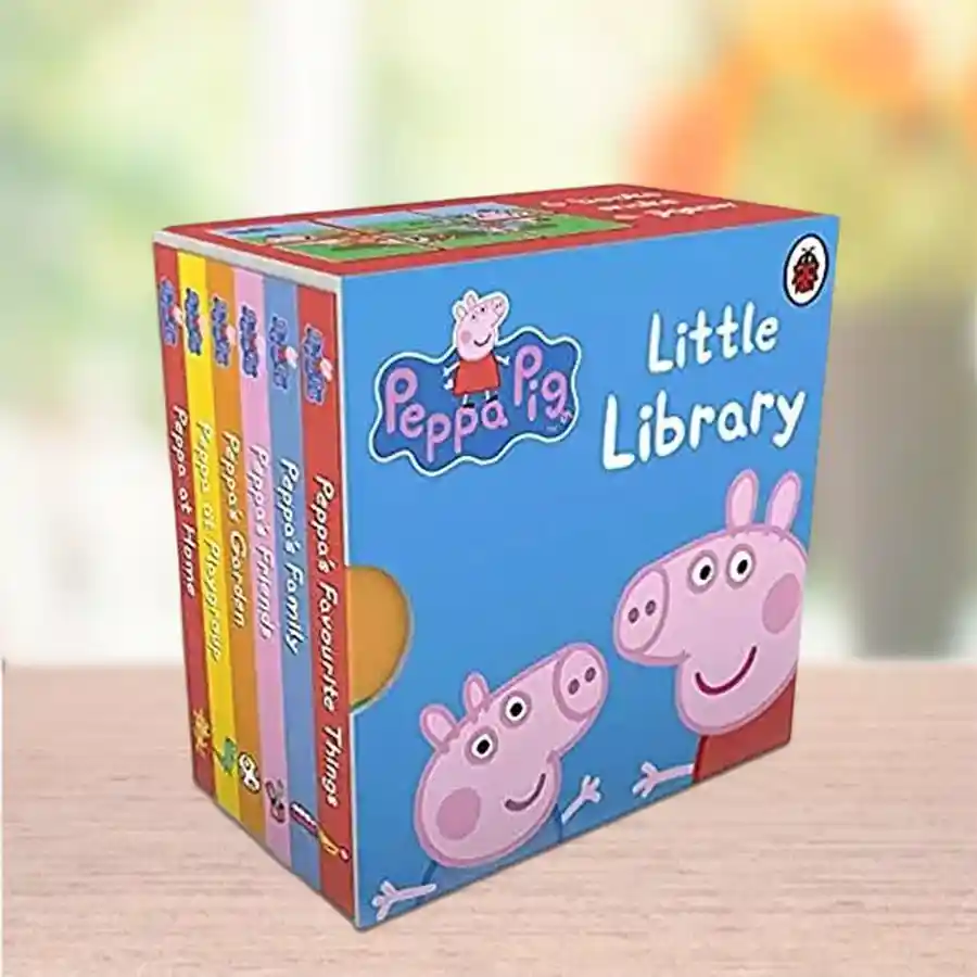 Lovely Selection of Peppa Pig Little Library Board Book with vibrant illustrations and colorful cover design