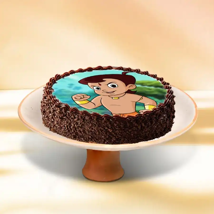 Chota Bheem Photo Cake for kids, weighing 500 grams, perfect for celebrations.