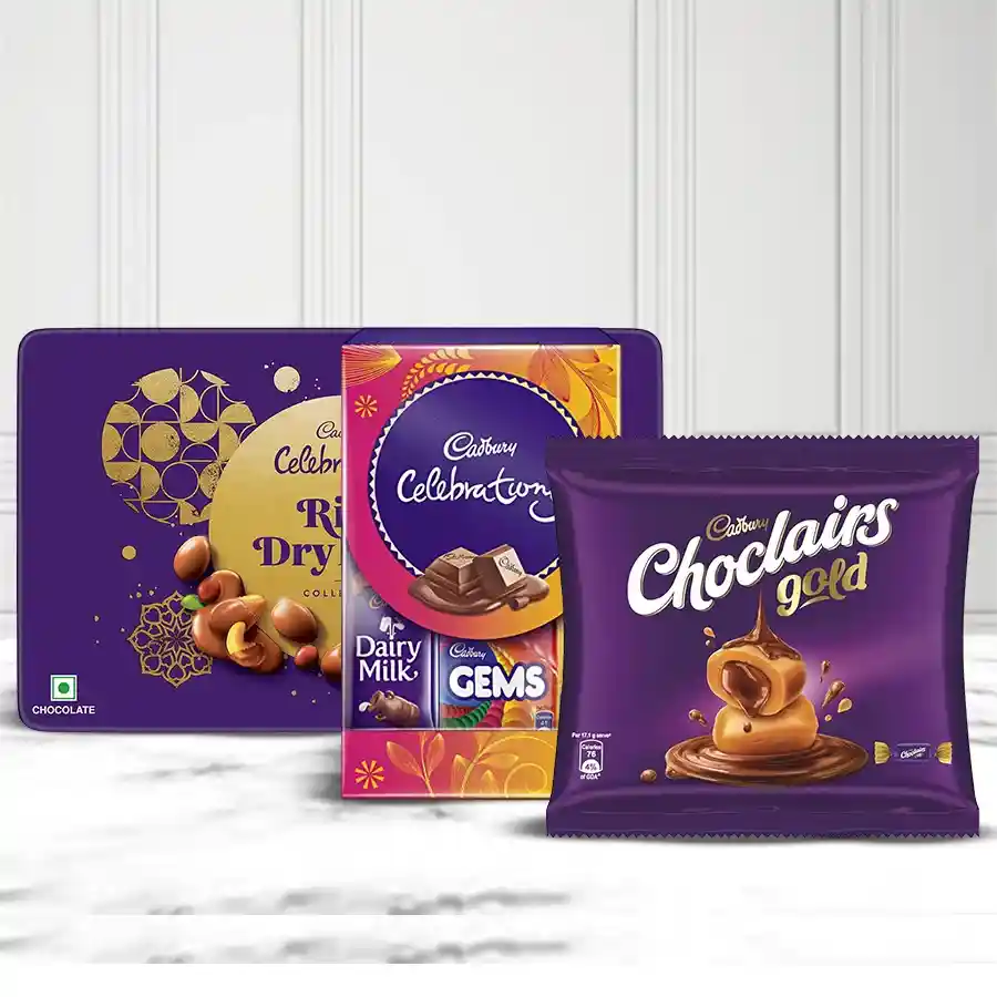 Luxurious Cadbury Feast Bonanza Hamper filled with chocolates and sweets