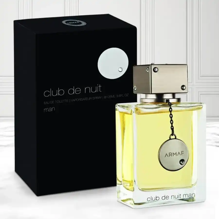 Bottle of Armaf Club De Nuit for Men, a seductive fragrance for gifting.