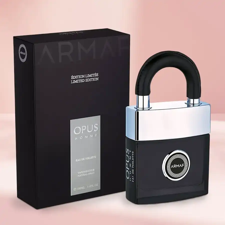 Exclusive Armaf Opus EDT for Men in a 3.4 oz bottle, perfect for gifting.